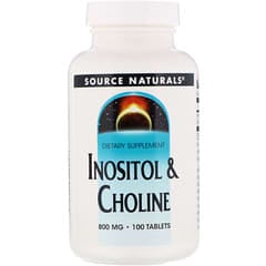 Source Naturals, Inositol & Choline, Inositol und Cholin, 800 mg, 100 Tabletten