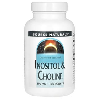 Source Naturals, Inositol & Choline, Inositol und Cholin, 800 mg, 100 Tabletten
