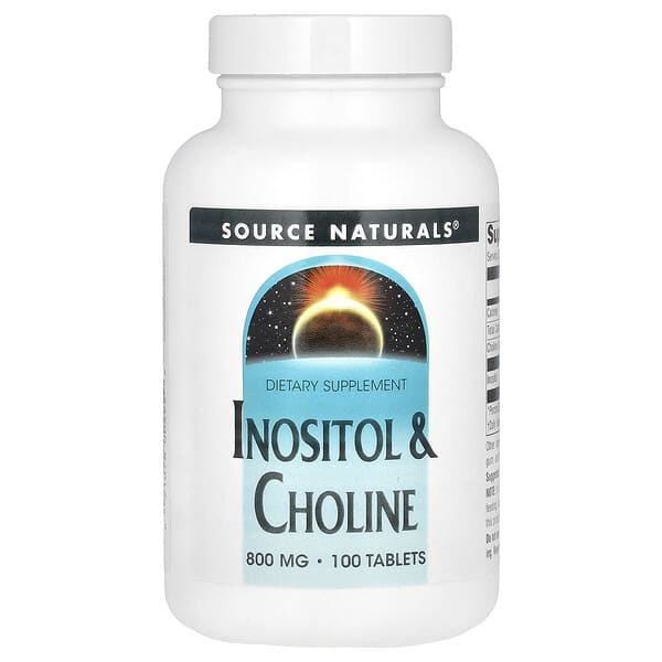 Source Naturals, 肌醇和膽鹼片，800毫克，100片