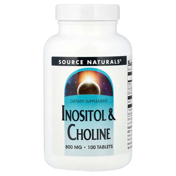 Source Naturals, Inositol y cholina, 800 mg, 100 comprimidos