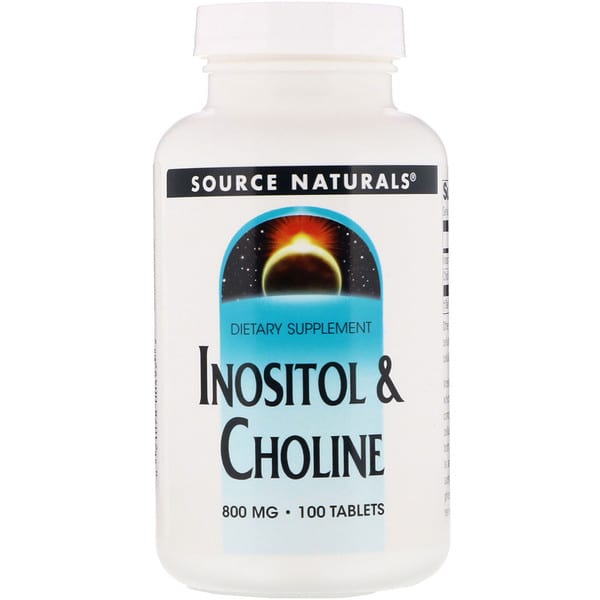 Source Naturals, Inositol y cholina, 800 mg, 100 comprimidos