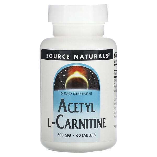 Source Naturals, Acetyl L-Carnitin, 500 mg, 60 Tabletten