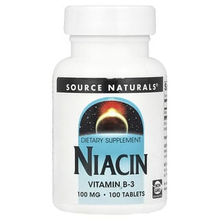 Source Naturals, ナイアシン、100mg、タブレット100粒