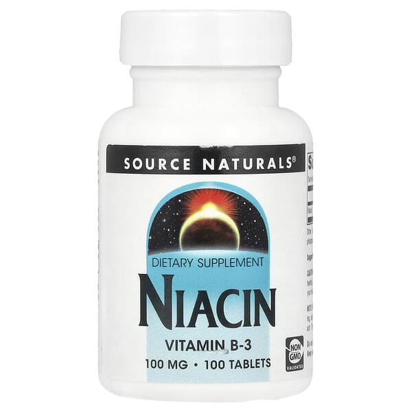 Niacin, 100 mg, 100 Tablets
