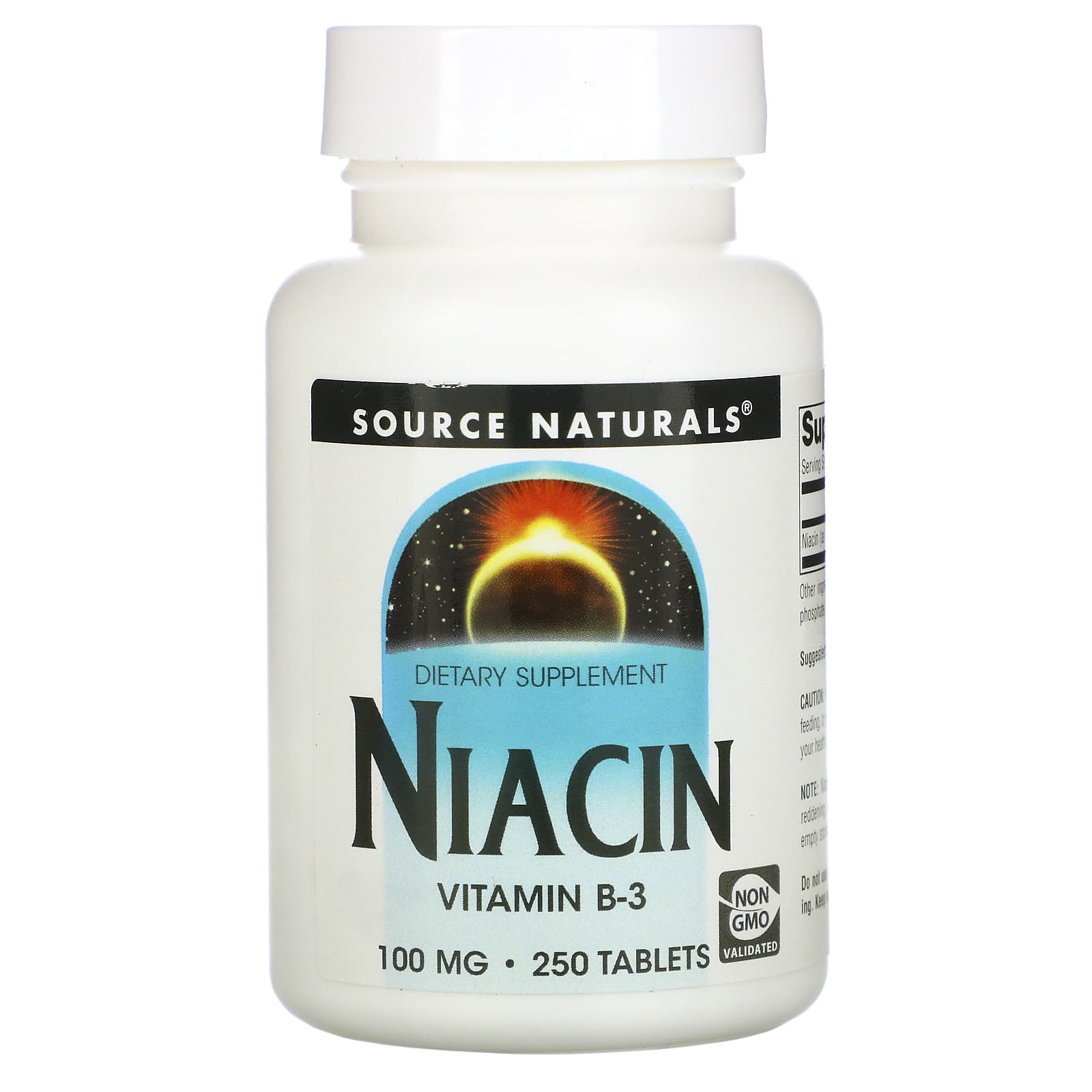 Source Naturals, ナイアシン、100mg、250粒