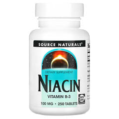 Source Naturals, Niacina, 100 mg, 250 comprimidos
