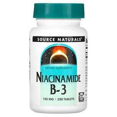 Source Naturals, Никотинамид B-3, 100 мг, 250 таблеток