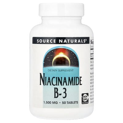 Source Naturals, Niacinamide B-3, 1,500 mg, 50 Tablets