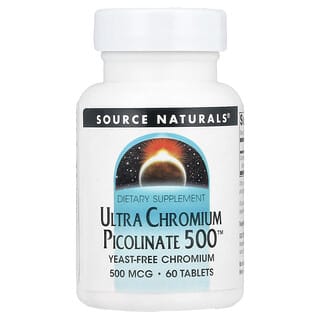 Source Naturals, Ultra Chromium Picolinate 500™, 500 mcg, 60 Comprimidos