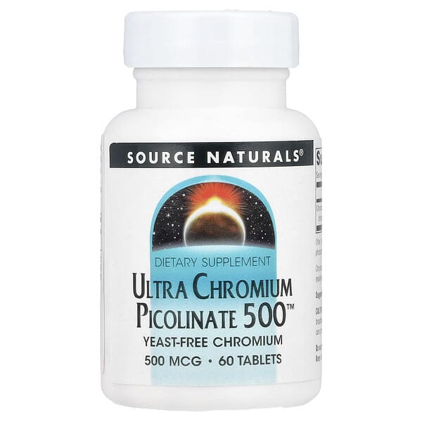Source Naturals Ultra Chromium Picolinate 500™, 500 mcg, 60 Tablets