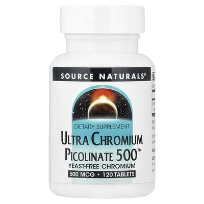 Source Naturals, Ultra Chromium Picolinate 500™, 500 mcg, 120 Tablets