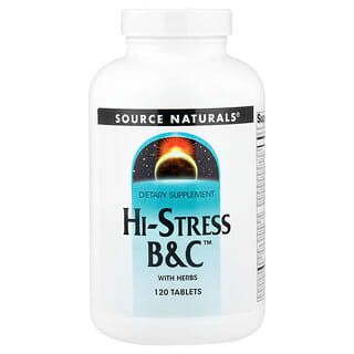 سورس ناتورالز‏, Hi-Stress B&C™ مع الأعشاب، 120 قرصًا