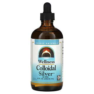 Source Naturals, Wellness, Colloidal Silver, 30 PPM, 8 fl oz (236.56 ml) (30 PPM per 2 Tsp)