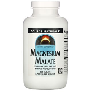 Source Naturals, Malate de magnésium, 3750 mg, 360 comprimés