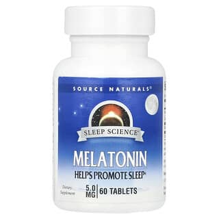 Source Naturals, Sleep Science®, Melatonina, 5 mg, 60 comprimidos