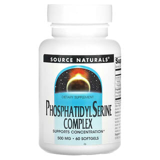 Source Naturals, Complejo de fosfatidilserina, 500 mg, 60 cápsulas blandas