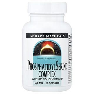 Source Naturals, Фосфатидил серин комплекс, 500 mg, 60 меки капсули