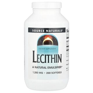 Source Naturals, レシチン, 1,200mg、ソフトジェル200粒