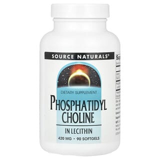 Source Naturals, Fosfatydylocholina w lecytynie , 420 mg , 90 kapsułek miękkich