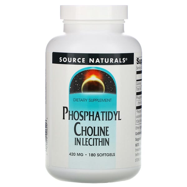 Source Naturals, Phosphatidylcholin, In Lecithin, 420 mg, 180 Weichkapseln