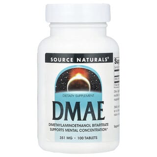 Source Naturals, DMAE, 351 mg, 100 Comprimidos