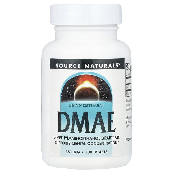 Source Naturals DMAE, 351 mg, 100 Tablets