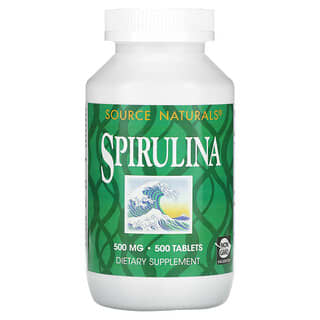 Source Naturals, Espirulina, 500 mg, 500 comprimidos