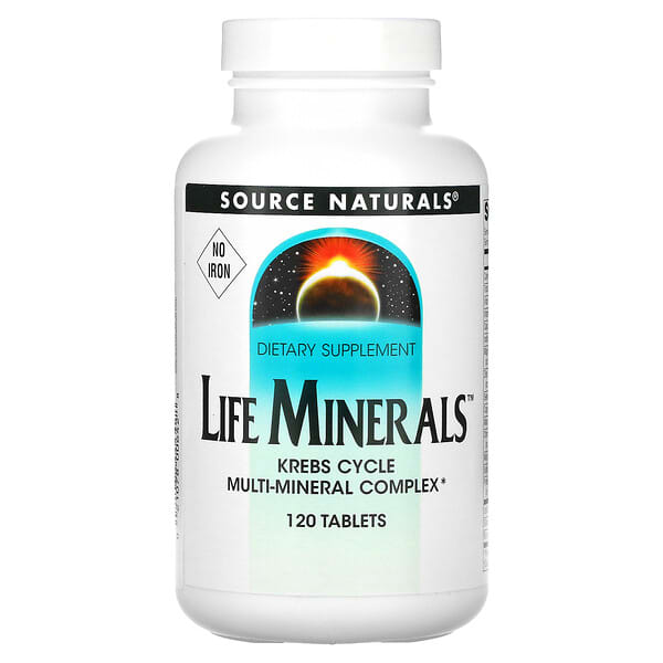 Source Naturals, Life Minerals, No Iron, 120 Tablets