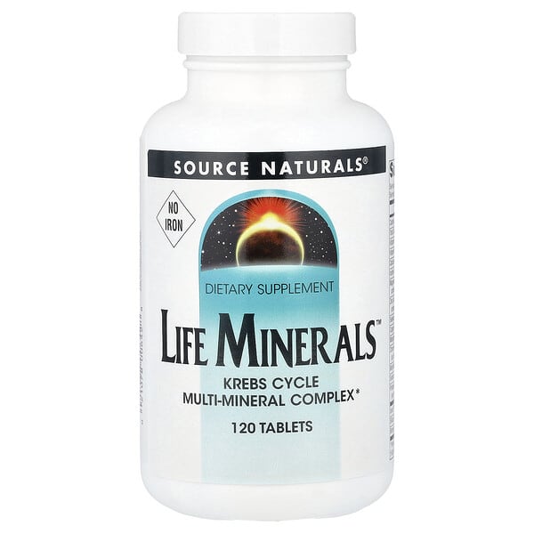 Source Naturals, Life Minerals™, 철분 무함유, 120정