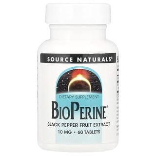 Source Naturals, BioPerine®, 10 mg, 60 comprimidos