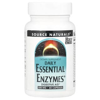 Source Naturals, Daily Essential Enzymes®, 500 mg, 60 Cápsulas