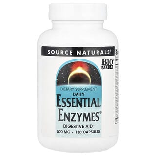 Source Naturals, Daily Essential Enzymes®, 500 mg, 120 Kapsül