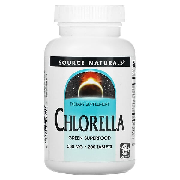 Source Naturals, Chlorella, 500 mg, 200 tabletas
