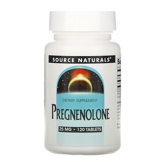 Source Naturals, Prégnénolone, 25 mg, 120 comprimés