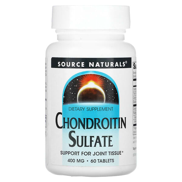 Source Naturals, Sulfate de chondroïtine, 400 mg, 60 comprimés