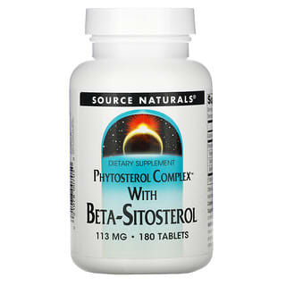 Source Naturals, комплекс фитостерола с бета-ситостеролом, 113 мг, 180 таблеток