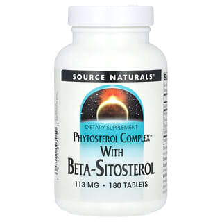 Source Naturals, комплекс фитостеролов с бета-ситостеролом, 340 мг, 180 таблеток (113 мг в 1 таблетке)
