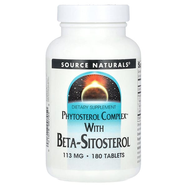 Source Naturals, Phytosterol Complex 複合植物固醇，含 β-穀固醇，340 毫克，180 片（每片 113 毫克）