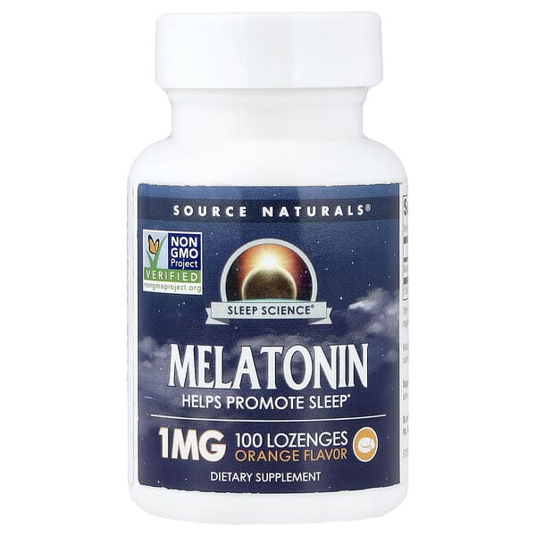 Melatonin, Orange, 1 mg, 100 Lozenges