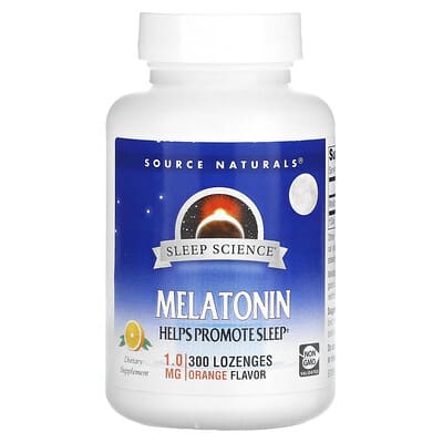 Source Naturals, Sleep Science, Melatonin, Salicin, 1 mg, 300 Lozenges