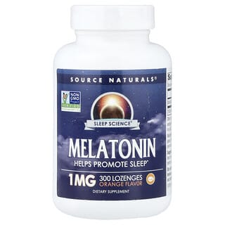 Source Naturals, Sleep Science, Melatonin, Orange, 1 mg, 300 Lutschtabletten