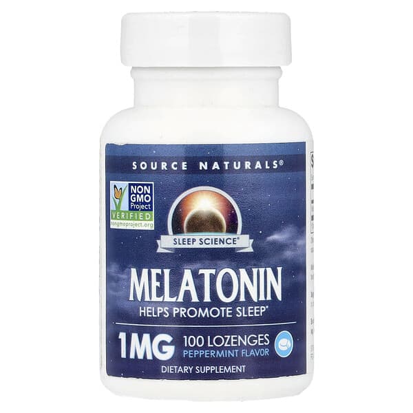 Melatonin, Peppermint, 1 mg, 100 Lozenges