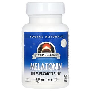 Source Naturals, Sleep Science, Melatonin, 1 mg, 100 Tabletten