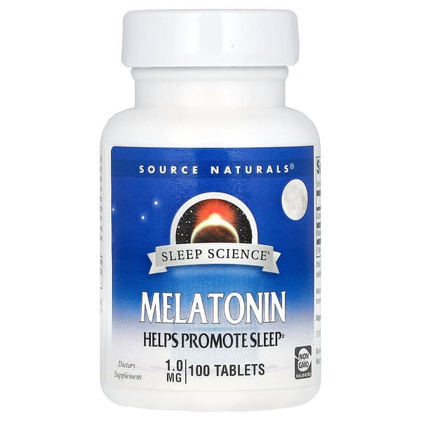 Source Naturals, Sleep Science, Melatonin, 1 mg, 100 Tablets