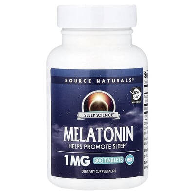 Source Naturals, Sleep Science®, Melatonin, 1 mg, 300 Tablets