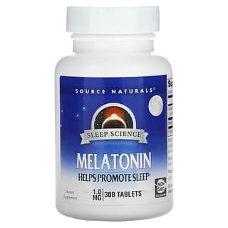 Source Naturals, Sleep Science, Melatonin, 1 mg, 300 Tabletten