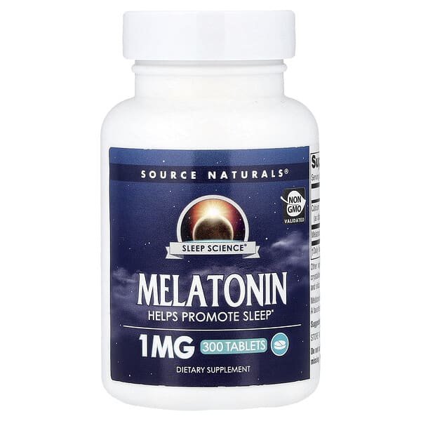 Sleep Science®, Melatonin, 1 mg, 300 Tablets