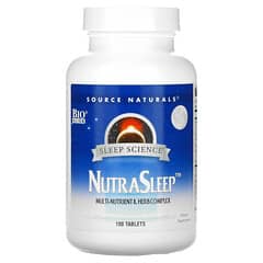 Source Naturals, Sleep Science®、NutraSleep™、タブレット100粒