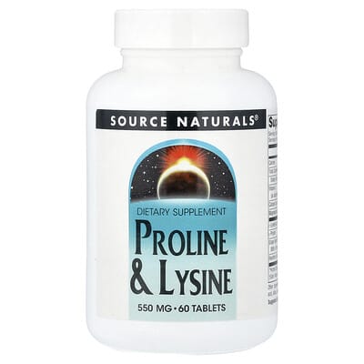 Source Naturals, Proline & Lysine, 60 Tablets