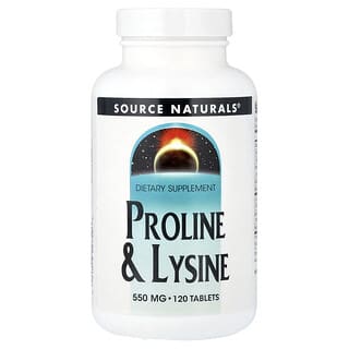 Source Naturals, Proline & L-Lysine, 550 mg, 120 Tablets